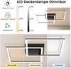 ZMH Deckenlampe LED Wohnzimmer Deckenleuchte - Dimmbar Schwarz Esstischlampe mit Fernbedienung Schlafzimmerlampe Modern Küchenlampe 52W für Schlafzimmer Küche Esszimmer Bild 2
