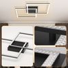 ZMH Deckenlampe LED Wohnzimmer Deckenleuchte - Dimmbar Schwarz Esstischlampe mit Fernbedienung Schlafzimmerlampe Modern Küchenlampe 52W für Schlafzimmer Küche Esszimmer Bild 5