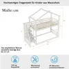 Etagenbett mit 2 Schlafgelegenheiten, Treppe und 1 Lattenrost, 90x200 cm, Kinderbett mit Rausfallschutz, Jugendbett, Hausbett, Kiefer Bild 5