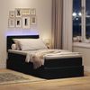 vidaXL LED-Speicherbett mit Matratze Schwarz 90 x 190 cm Samt 3371363 Bild 2