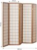 Homestyle4u Paravent 5-tlg., Holz tabak, Reispapier weiß, 220x175 cm Bild 3