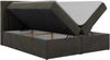 Boxspringbett ALVER 180x200 mit zwei Bettkasten & Stauraum, inkl. Matratze H4, Topper T25, Federautomaten & gepolstertes Kopfteil - Dunkelgrau Velvet Bild 4