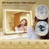 COSTWAY Schminkspiegel (1-St), mit 10X Vergrößerung, 3 Lichtfarben & Touch-Steuerung, 360° drehbar Bild 3