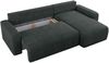 Ecksofa L-form, mit Schlaffunktion und Bettkasten - ARGOS, Dunkelgrau, Stoff Bild 5