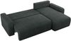Ecksofa L-form, mit Schlaffunktion und Bettkasten - ARGOS, Dunkelgrau, Stoff Bild 4