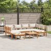 vidaXL Gartensofa-set 4 pcs Braun und Creme 3356876 Bild 4