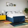vidaXL Boxspringbett mit Matratze Blau 140x190 cm Stoff 3288196 Bild 4