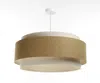 BPS Koncept DUM-051 Hängeleuchte BOHO ELEGANT E27 1x40W Stoff strukturiert auf PVC-Kunststoff weiß, braun H:95cm Ø60cm dimmbar Bild 4