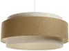 BPS Koncept DUM-051 Hängeleuchte BOHO ELEGANT E27 1x40W Stoff strukturiert auf PVC-Kunststoff weiß, braun H:95cm Ø60cm dimmbar Bild 1