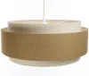 BPS Koncept DUM-051 Hängeleuchte BOHO ELEGANT E27 1x40W Stoff strukturiert auf PVC-Kunststoff weiß, braun H:95cm Ø60cm dimmbar Bild 5