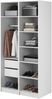 Selsey 'Frame' Kleiderschrank 2-türig mit Kleiderstange und Schubladen, weiß 200 x 100 x 57 cm Bild 4