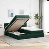 vidaXL Ottoman-Bett mit Matratzen Dunkelgrün 160x200 cm Samt 3312071 Bild 1