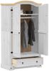 vidaXL Kleiderschrank Corona Weiß 102x52x186 cm Massivholz Kiefer 4012157 Bild 3