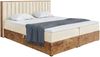 MEBLINI Boxspringbett LOFTY 4 140x220 cm mit Bettkasten - H3/Beige Samt Polsterbett - Doppelbett mit Topper & Taschenfederkern-Matratze Bild 2