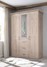 Kleiderschrank Lena / Luca, Holzwerkstoff, Holzfarben, Verspiegelt, 150 x 212 x 62 cm Bild 2
