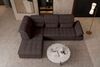 Samtstoff Ecksofa Ares L Form - Samtstoff - braun - Links Bild 3