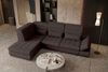 Samtstoff Ecksofa Ares L Form - Samtstoff - braun - Links Bild 4