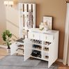 Flurschrank-Set - Elegante Garderoben-Kombination mit Schuhschrank - 60,5x35,2x180,5 cm + 83×35×101 cm Bild 3