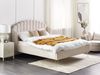 Bett mit Lattenrost AMBILLOU 160 x 200 cm Stoff Helles Beige Bild 3