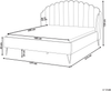 Bett mit Lattenrost AMBILLOU 160 x 200 cm Stoff Helles Beige Bild 2