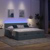 vidaXL Ottoman-Bett mit Matratzen & LEDs Dunkelgrau 160x200 cm Samt 3314598 Bild 3