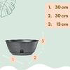 GarPet Pflanzschale 2x Pflanzschale Blumenschale draussen Bonsai Grabschale Anthrazit 30cm Bild 2