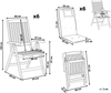 Set mit 6 Stühlen und Sitzkissen JAVA Akazienholz Cremeweiß Bild 2