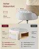 Schminkhocker, Schminkstuhl, Sitzhocker, höhenverstellbar, 360° drehbar, PU, dicke Polsterung, für Schlafzimmer, Küche, Esszimmer Bild 3