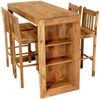 Bar-Esstisch 140x110x60 aus indischem Mango-Massivholz Bild 1