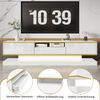 TV-Schrank Lowboard 180x38x45 cm, weiß Hochglanz mit LED-Beleuchtung & 3 Schubladen Bild 5