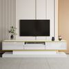 TV-Schrank Lowboard 180x38x45 cm, weiß Hochglanz mit LED-Beleuchtung & 3 Schubladen Bild 4