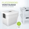 Juskys Aufbewahrungsbox mit Deckel, 4er-Set, stapelbar, Kunststoff transparent, 30 Liter Bild 2