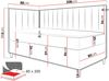 Boxspringbett Chapeni 'Junior 3' grün 80x200 cm Rechts Bild 5