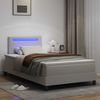 vidaXL Boxspringbett mit Matratze Weiß 120 x 200 cm Kunstleder 3339045 Bild 4