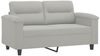 vidaXL 2-tlg. Sofagarnitur mit Kissen Hellgrau Mikrofasergewebe 3202351 Bild 3