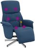 vidaXL Massagesessel mit Fußteil Blau Stoff 356676 Bild 2