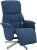 vidaXL Massagesessel mit Fußteil Blau Stoff 356676 Bild 3