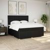 vidaXL Boxspringbett mit Matratze Schwarz 180x200 cm Stoff 3294451 Bild 5