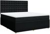 vidaXL Boxspringbett mit Matratze Schwarz 180x200 cm Stoff 3294451 Bild 3
