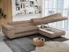 Mks Möbel 'Peter L-form' Ecksofa mit Bettfunktion, Bettkasten & einstellbaren Kopfstützen, Braun, Cord, rechts Bild 3