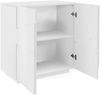 Dmora Kommode Arli, Küchen-Sideboard mit 2 Türen, Wohnzimmer-Buffet, 100 % Made in Italy, 81 x 44 x 86 cm, glänzendes Weiß, Bild 4