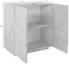 Dmora Kommode Arli, Küchen-Sideboard mit 2 Türen, Wohnzimmer-Buffet, 100 % Made in Italy, 81 x 44 x 86 cm, glänzendes Weiß, Bild 3