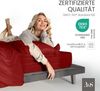 Bettwaesche-mit-Stil Mako-Satin Spannbettlaken rot 80x200cm Bild 4