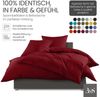 Bettwaesche-mit-Stil Mako-Satin Spannbettlaken rot 80x200cm Bild 2