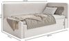 Selsey Fanko –Jugendbett 90x200 cm mit Kopfteil links, Plüsch, Puderrosa Bild 5