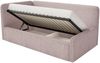 Selsey Fanko –Jugendbett 90x200 cm mit Kopfteil links, Plüsch, Puderrosa Bild 4