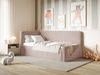 Selsey Fanko –Jugendbett 90x200 cm mit Kopfteil links, Plüsch, Puderrosa Bild 3