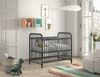 BRONXX Babybett mit Liegefläche 60x120 cm, Ausf. Metall Schwarz matt Bild 2