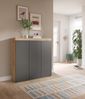 Universalschrank (B/H/T: 105x111x37 cm) in anthrazit und Evoke Oak Nachbildung Bild 5