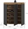 Universalschrank (B/H/T: 105x111x37 cm) in anthrazit und Evoke Oak Nachbildung Bild 4